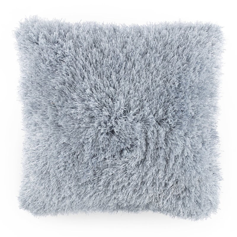 Lavish Home Oversized Floor or Throw Pillow Square Luxury Plushâ€“ Shag Faux Fur Glam Decor Cushion for Bedroom Living Room or Dorm (Blue) - Image 1